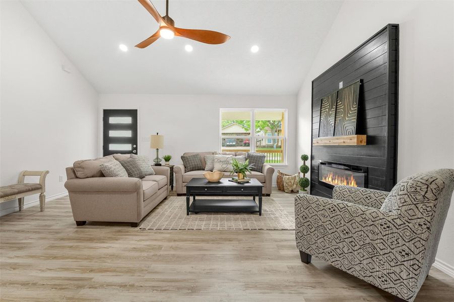 Furnished interior view inside a new home in , Point Blank (Image 4).