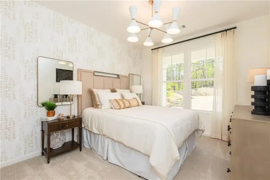 Furnished interior view inside a new home in Croftside Single Family Homes, Powder Springs (Image 48). Furnished interior view inside a new home in Croftside Single Family Homes, Powder Springs (Image 48).