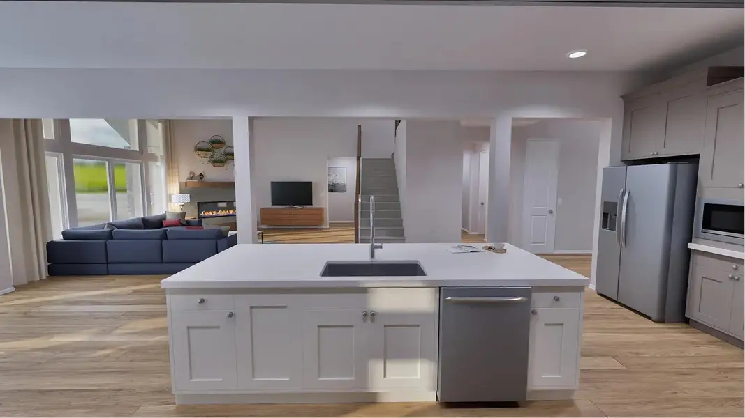 Furnished interior view inside a new home in Samara: Wentworth, League City (Image 9).