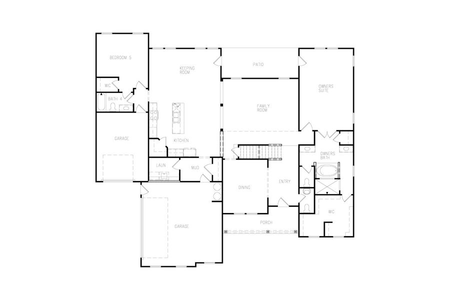 2D floor plan layout for the Emerson II by DRB Homes in Saddleridge, Senoia, GA (Image 3). 2D floor plan layout for the Emerson II by DRB Homes in Saddleridge, Senoia, GA (Image 3).