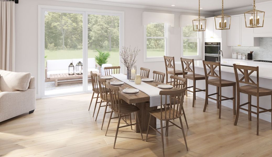 Photo representation of the Henderson plan. Colors, finishes and options will vary.