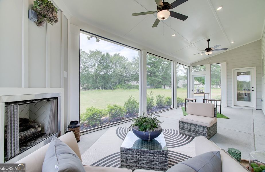 Furnished interior view inside a new home in Rosewood Lake Estates, Hoschton (Image 47).