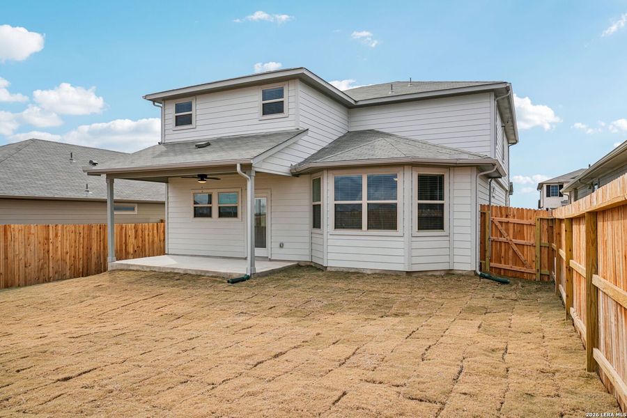 Exterior details and patio area of a home in Legendary Trails - Premier Series, Cibolo (Image 23).