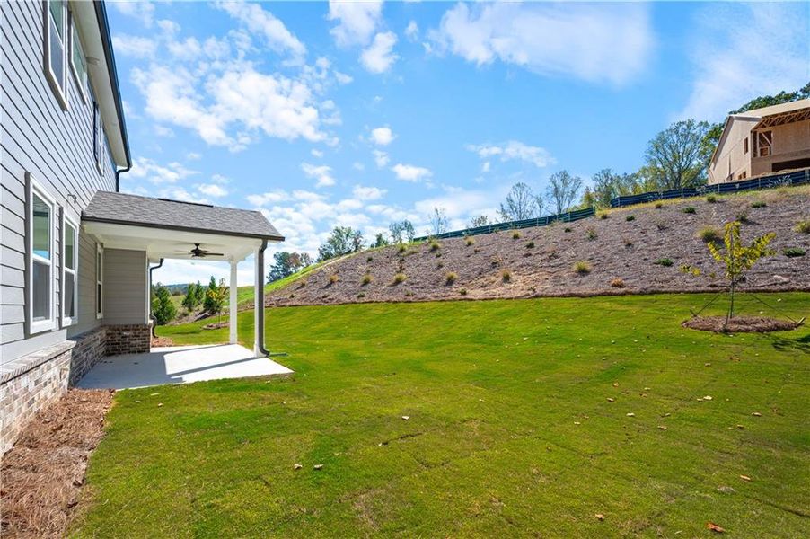 Exterior details and patio area of a home in Hopewell Reserve, Cumming (Image 32).