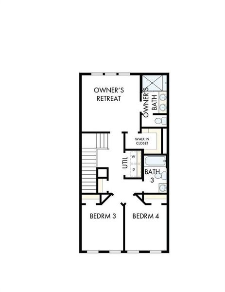 2D floor plan layout of this home in Celesta, Scottdale, GA (Image 4).
