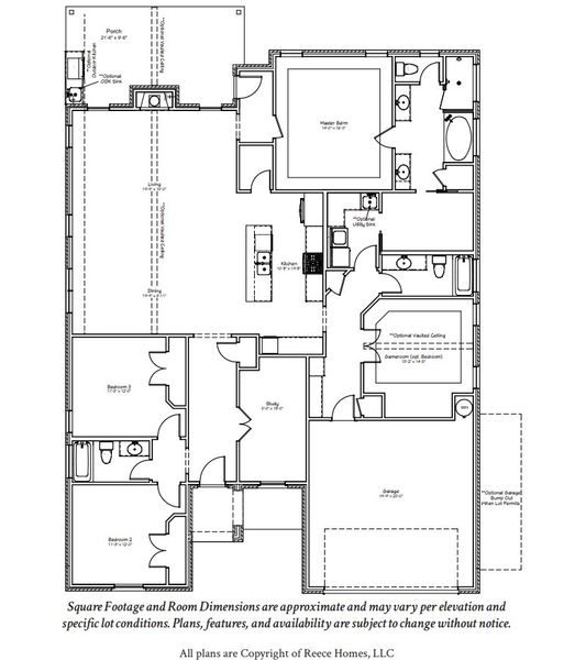 2D floor plan layout for the The Annie by Reece Homes in Greenbrier, Bryan, TX (Image 3). 2D floor plan layout for the The Annie by Reece Homes in Greenbrier, Bryan, TX (Image 3).