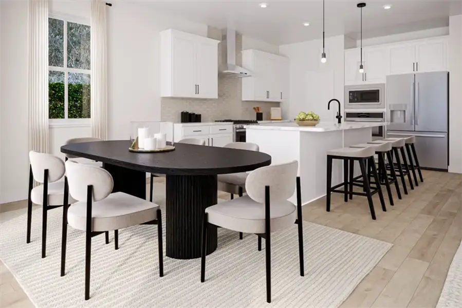 Representative furnished interior of a home built from the Oakleigh Quick Move-In by Ryan Homes in Lakes at Riverbend, Navassa (Image 3).