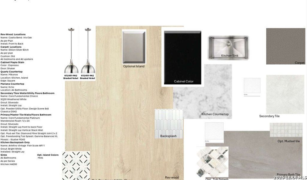 Sample of building materials used in homes in Mayfair, New Braunfels (Image 5).