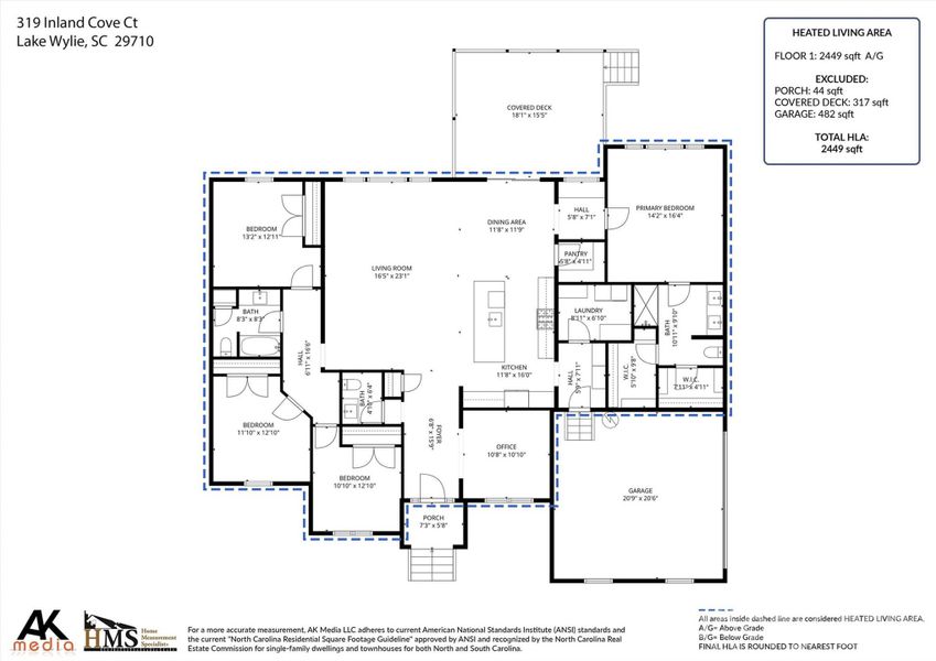 2D floor plan layout of this home in , Clover, SC (Image 5).