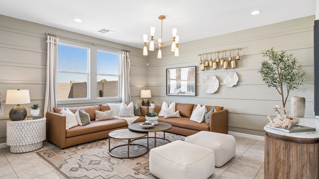 Representative furnished interior of a home built from the Denton by D.R. Horton in Radiance at Superstition Vistas, Apache Junction (Image 6).