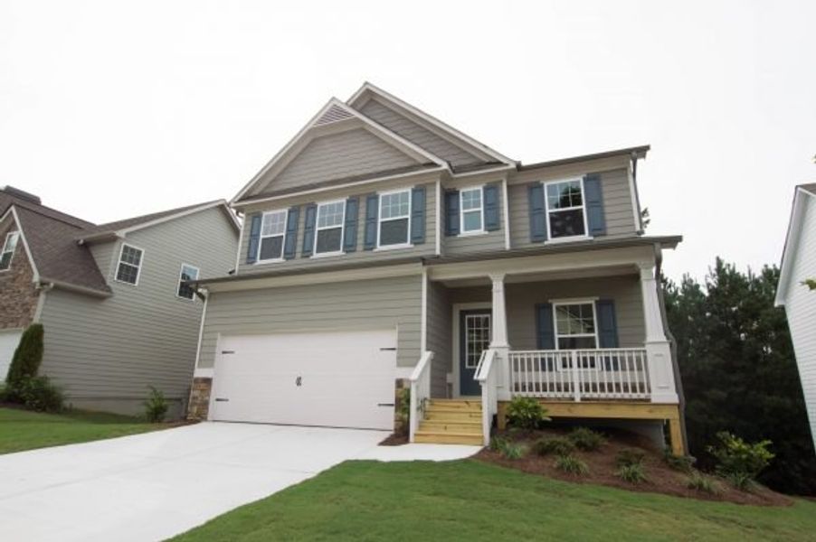 Representative exterior photo of a completed home built from the Turnbridge by Piedmont Residential in Hampton Ridge, Jefferson, GA (Image 15).