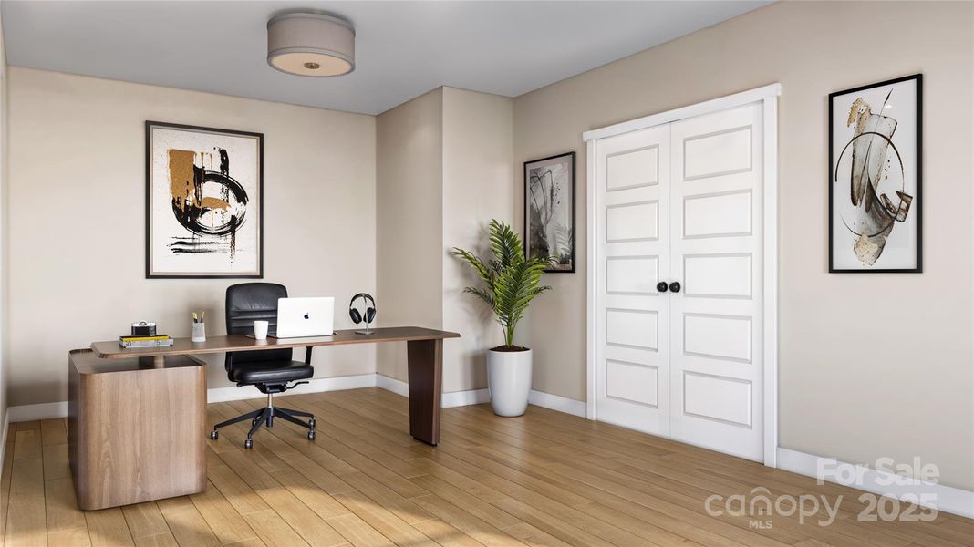 First Floor Study - 3D Rendering, finishes may vary First Floor Study - 3D Rendering, finishes may vary