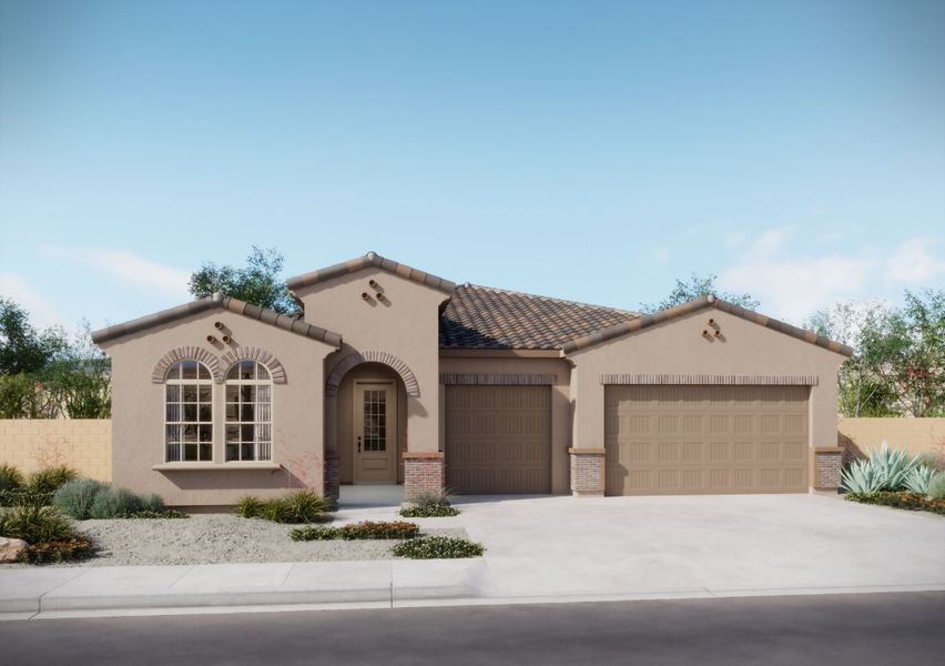Representative exterior photo of a completed home built from the Auburn by Mattamy Homes in Stone House, Tucson, AZ (Image 3).