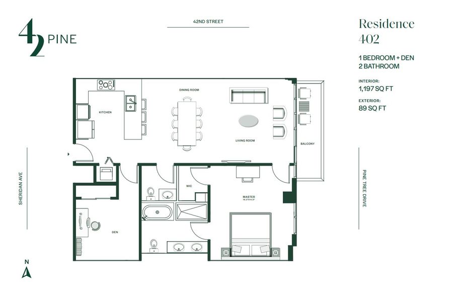 2D floor plan layout for the 402 by Boymelgreen Developer in 42 Pine, Miami Beach, FL (Image 1). 2D floor plan layout for the 402 by Boymelgreen Developer in 42 Pine, Miami Beach, FL (Image 1).