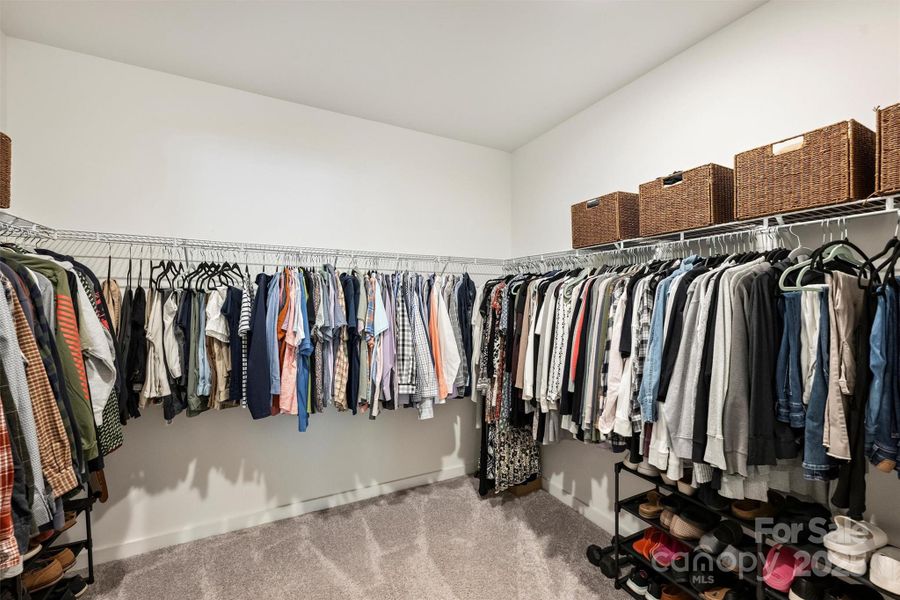 Large walk-in closet in the primary suite.