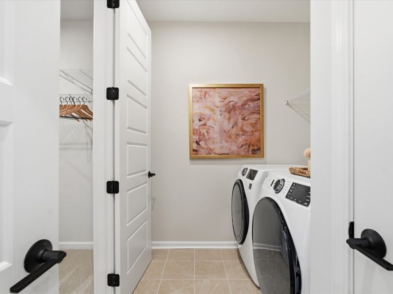Representative furnished interior of a home built from the Bellamy by Tri Pointe Homes in Bellflower, Charlotte (Image 19).
