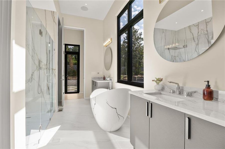 Furnished interior view inside a new home in , Marietta (Image 53).