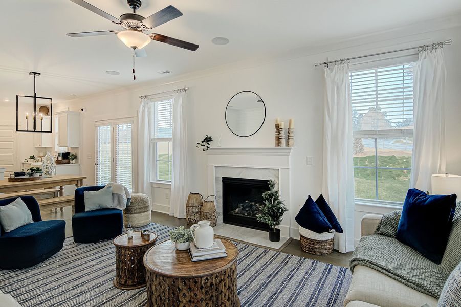 Furnished interior view inside a new home in Hanes Lake, Winston-Salem (Image 16). Furnished interior view inside a new home in Hanes Lake, Winston-Salem (Image 16).