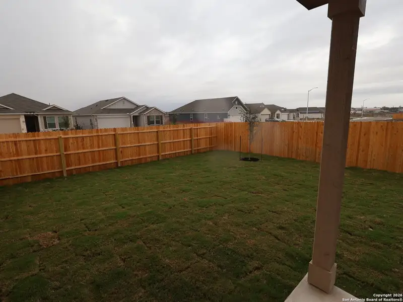 Exterior details and patio area of a home in Meadows at Clear Springs, New Braunfels (Image 4).