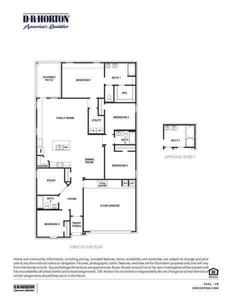 2D floor plan layout for the Lakeway by D.R. Horton in Windemere, Beaumont, TX (Image 3). 2D floor plan layout for the Lakeway by D.R. Horton in Windemere, Beaumont, TX (Image 3).