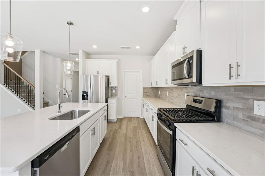 Furnished interior view inside a new home in Creekside at Oxford Park, Fairburn (Image 9).