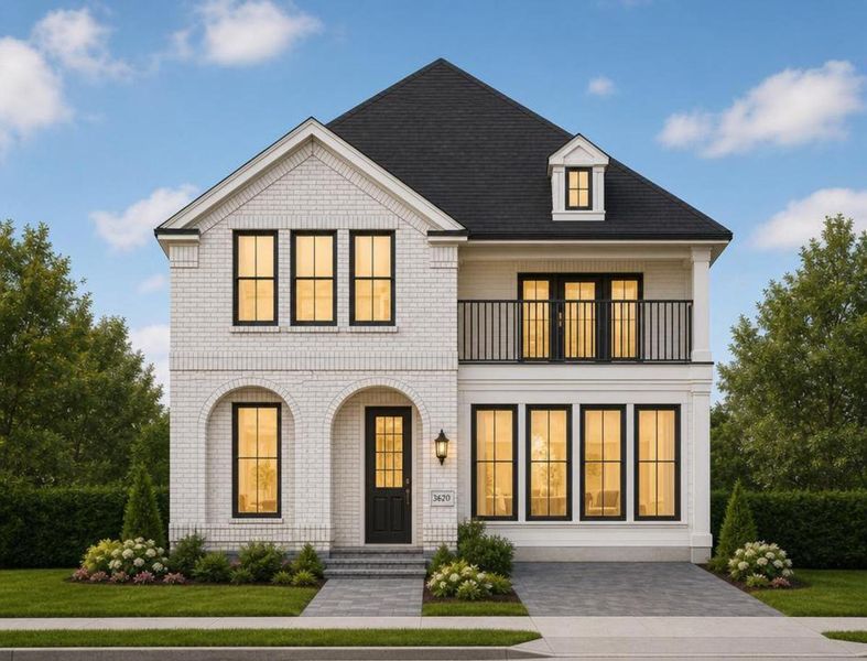 Representative exterior photo of a completed home built from the Royal Bradford by Grand Homes in Trails at Cottonwood Creek, Rowlett, TX (Image 23). Representative exterior photo of a completed home built from the Royal Bradford by Grand Homes in Trails at Cottonwood Creek, Rowlett, TX (Image 23).