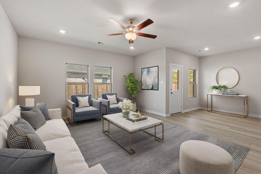 Furnished interior view inside a new home in Westridge Cove, Conroe (Image 8).