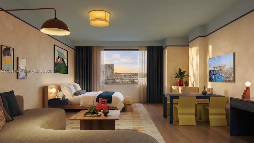 Furnished interior view inside a new home in , Miami (Image 3).