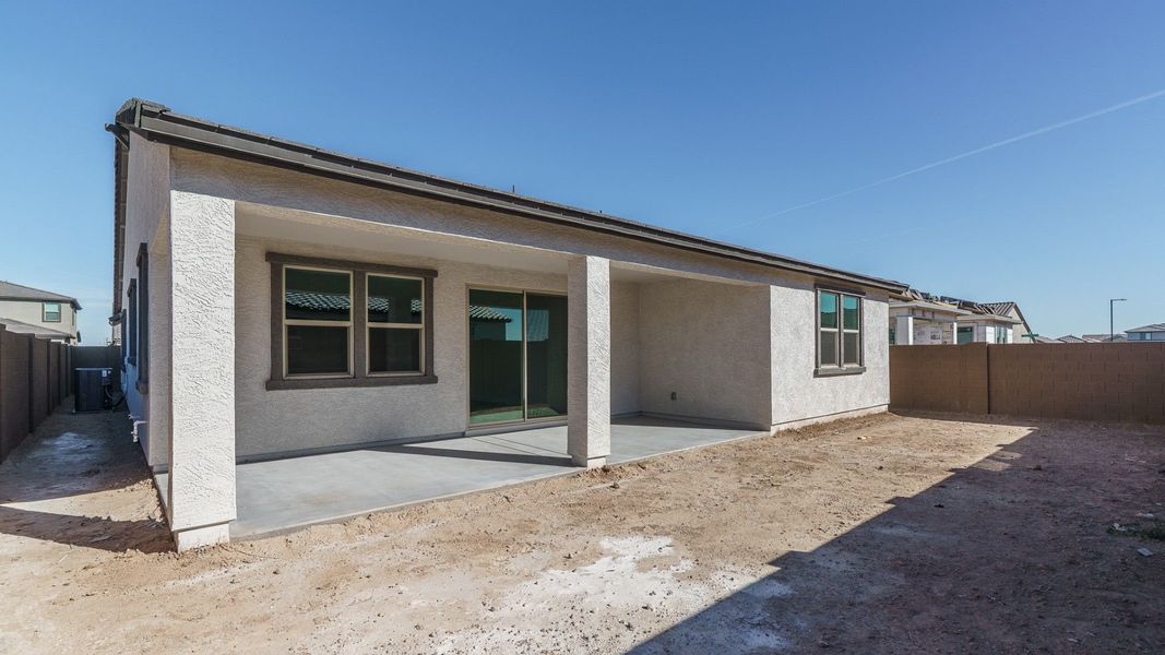 Exterior details and patio area of a home in The Grove at El Cidro, Goodyear (Image 3).