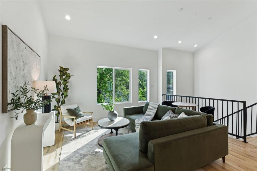 Furnished interior view inside a new home in , Dallas (Image 25).