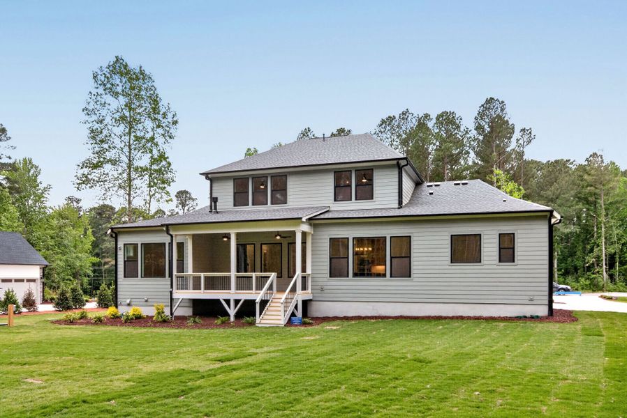 Representative exterior details of a home built from the The Hillbrook by David Weekley Homes in Flatiron Forest, Pittsboro (Image 4).