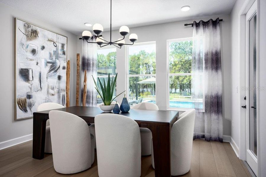 Furnished interior view inside a new home in Solace at Corner Lake, Orlando (Image 20).