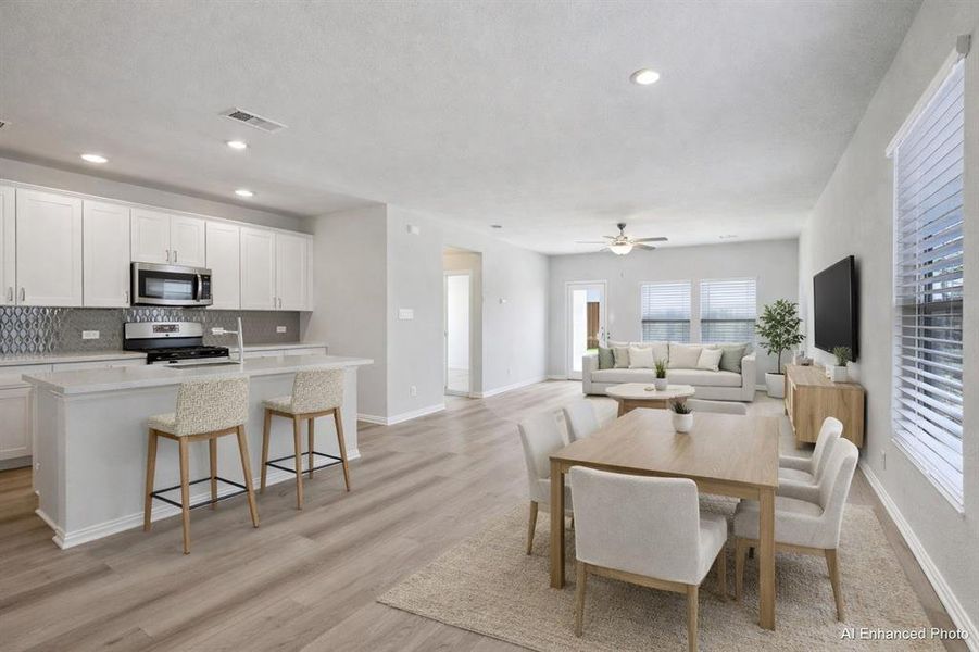 Furnished interior view inside a new home in Lakehaven - Spring Series, Farmersville (Image 8).