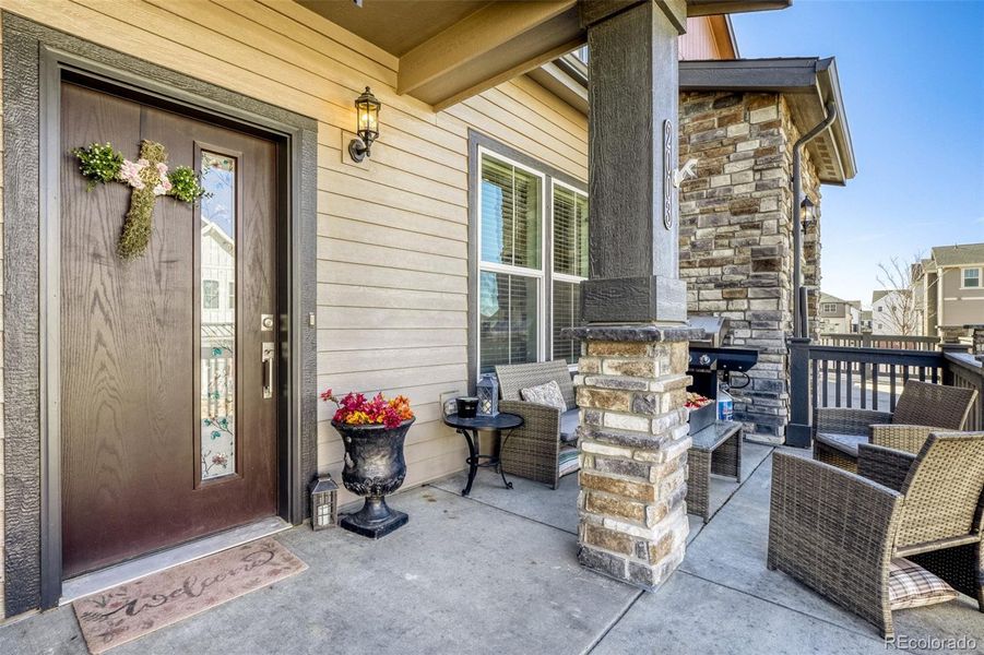 Exterior details and patio area of a home in , Aurora (Image 3).