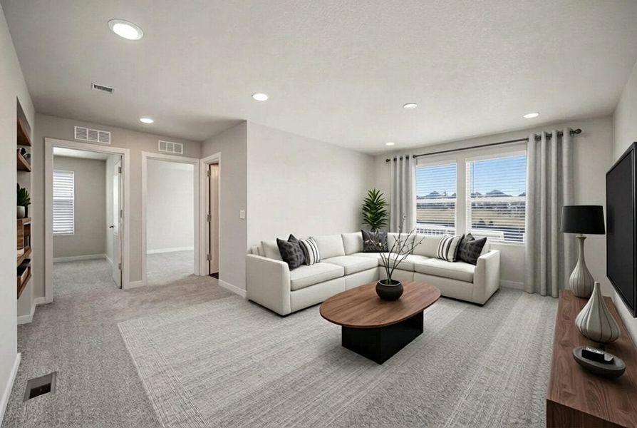 Furnished interior view inside a new home in Ridge at Lorson Ranch, Colorado Springs (Image 11). Furnished interior view inside a new home in Ridge at Lorson Ranch, Colorado Springs (Image 11).