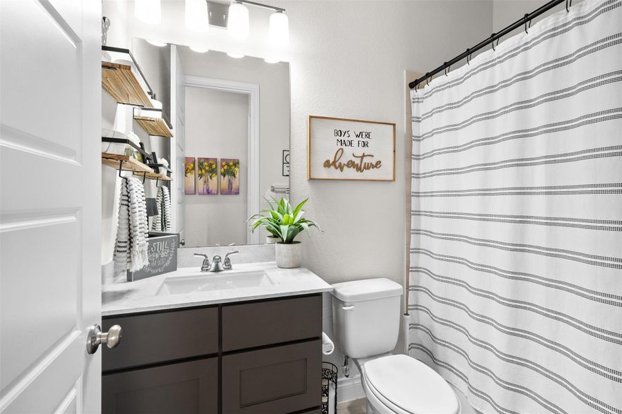 Furnished interior view inside a new home in Santa Rita Ranch 50', Liberty Hill (Image 26). Furnished interior view inside a new home in Santa Rita Ranch 50', Liberty Hill (Image 26).