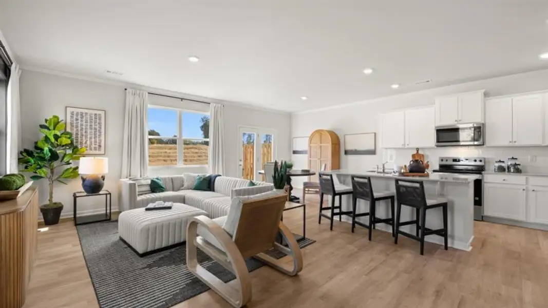 Furnished interior view inside a new home in Oconee Overlook Townhomes, Gainesville (Image 44).