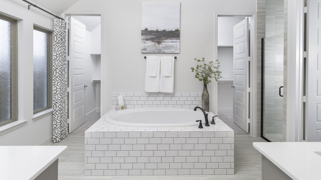 Furnished interior view inside a new home in Devonshire - Reserve 50', Forney (Image 11). Furnished interior view inside a new home in Devonshire - Reserve 50', Forney (Image 11).