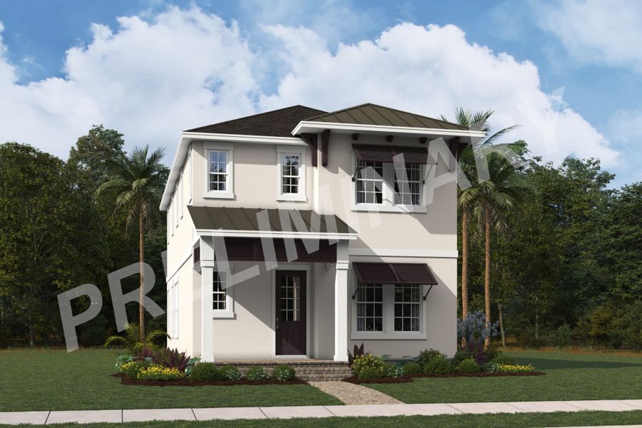 Representative exterior photo of a completed home built from the Marguerite by Mattamy Homes in Newfield, Palm City, FL (Image 14).