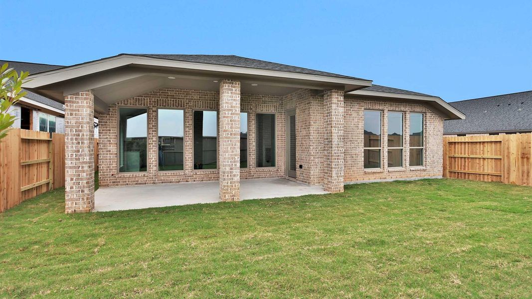 Exterior details and patio area of a home in Grange, Katy (Image 3). Exterior details and patio area of a home in Grange, Katy (Image 3).