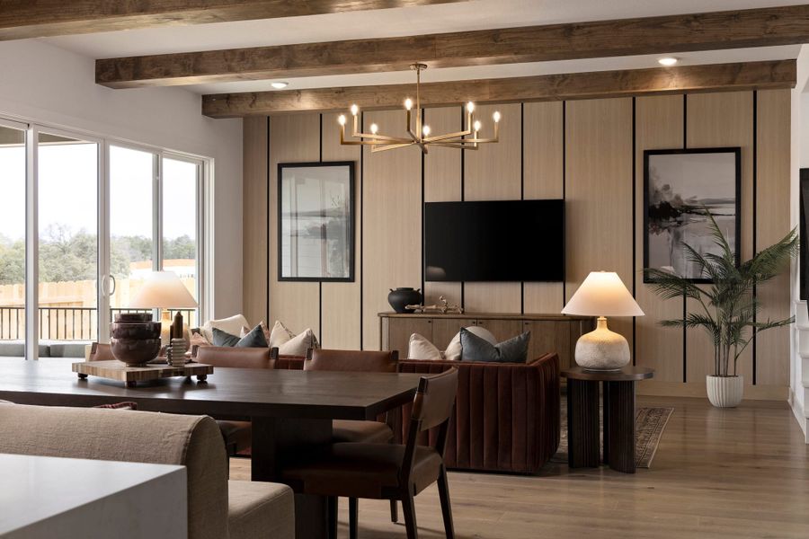 Furnished interior view inside a new home in Lariat, Liberty Hill (Image 26).
