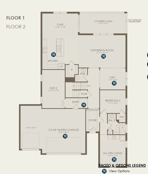 2D floor plan layout for the Serena 3-Car by Pulte Homes in Riversong, Parrish, FL (Image 3). 2D floor plan layout for the Serena 3-Car by Pulte Homes in Riversong, Parrish, FL (Image 3).