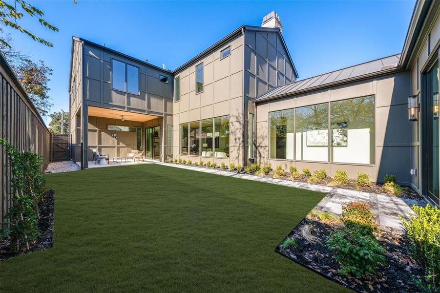 Exterior details and patio area of a home in , Dallas (Image 3). Exterior details and patio area of a home in , Dallas (Image 3).