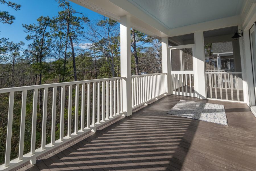 Exterior details and patio area of a home in Wando Village, Charleston (Image 34).