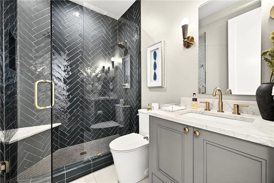 Furnished interior view inside a new home in , Atlanta (Image 24).