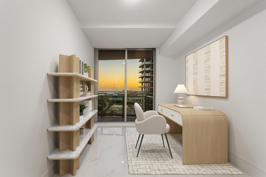 GUEST BEDROOM - OFFICE *VIRTUALLY STAGED