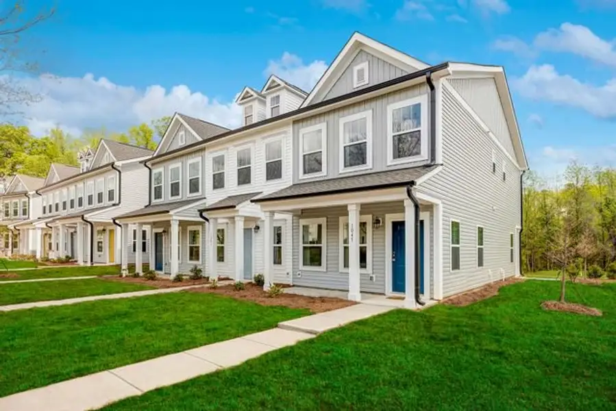 Representative exterior photo of a completed home built from the Lucas TH by True Homes in Hoover Townhomes, Charlotte, NC (Image 2).