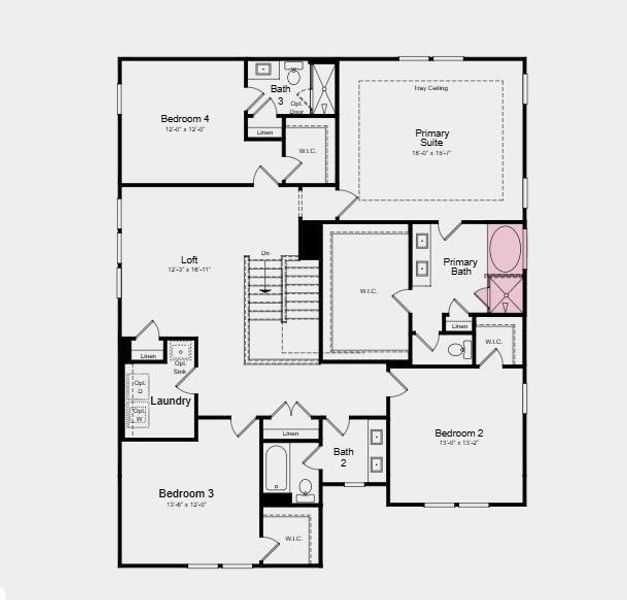 2D floor plan layout of this home in Bennett Farm, Loganville, GA (Image 4). 2D floor plan layout of this home in Bennett Farm, Loganville, GA (Image 4).