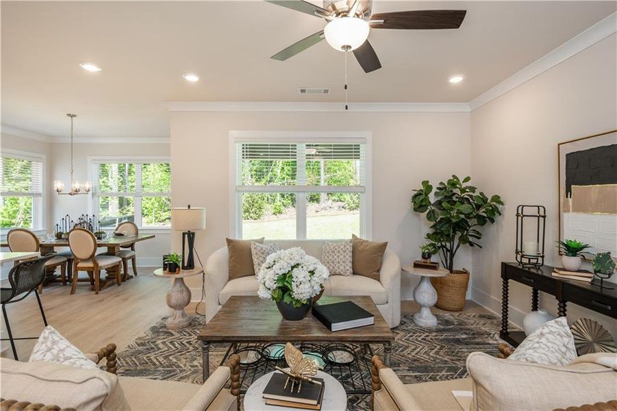 Furnished interior view inside a new home in , Flowery Branch (Image 50).