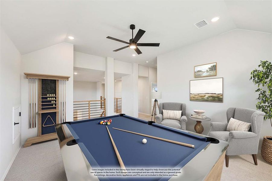 Furnished interior view inside a new home in Parks at Panchasarp Farms 55-60, Burleson (Image 6).